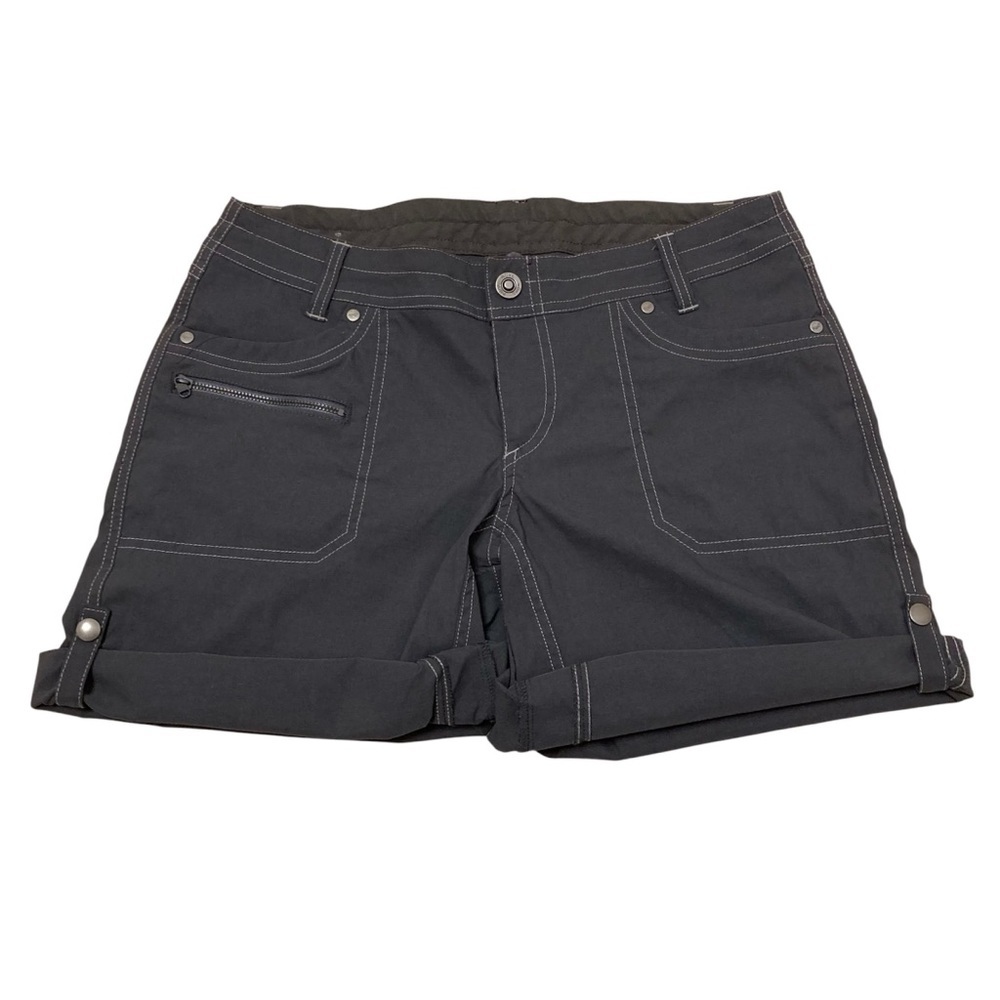 Kuhl Kliffside Air Roll Up Shorts Outdoor Hiking Gray Low Rise Women 10 Gorpcore - Picture 4 of 9